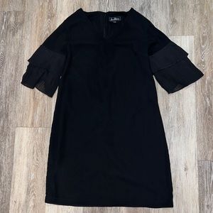 Sam Edelman V-Neck Black Shift Dress Size 2